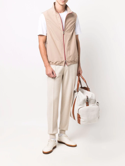 Brunello Cucinelli Drawstring Track Pants In Neutrals