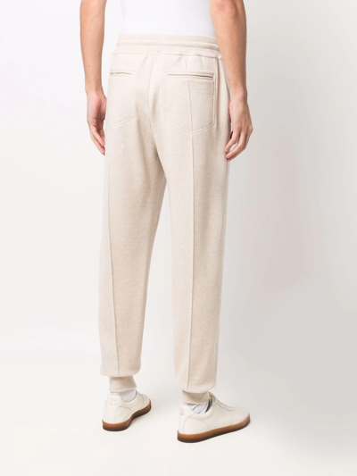 Brunello Cucinelli Drawstring Track Pants In Neutrals