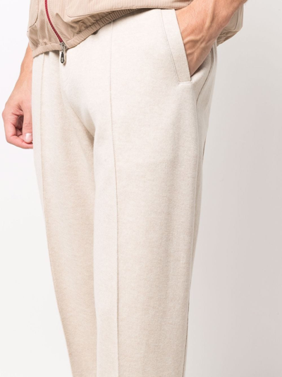 Brunello Cucinelli Drawstring Track Pants In Neutrals