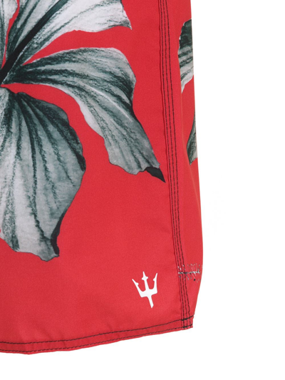 Osklen Floral-print Swim Shorts In Red