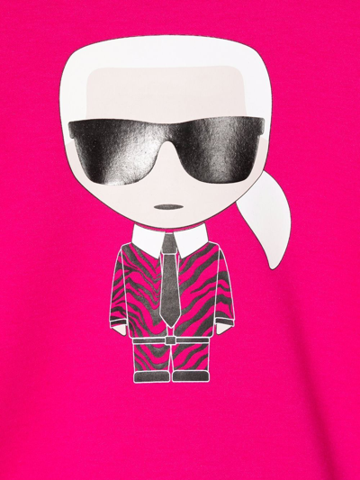 Shop Karl Lagerfeld Karl Motif-print Sweatshirt In Pink