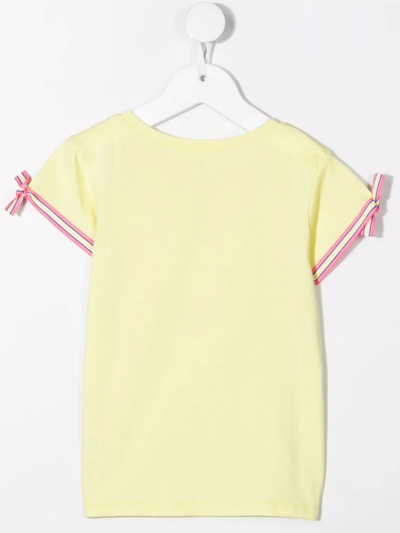 Shop Billieblush Heart Print Fitted T-shirt In Green