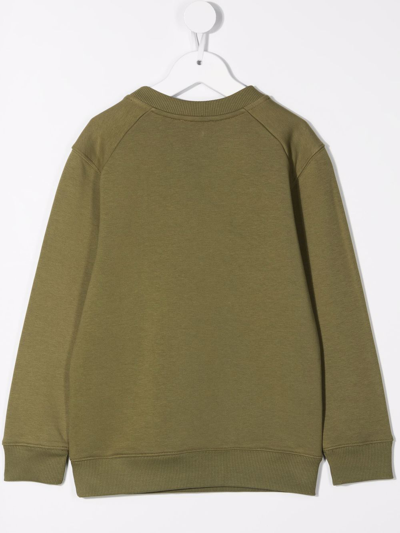Shop Givenchy Trompe L'oeil Distressed Sweatshirt In Green