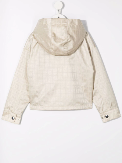 Shop Givenchy 4g-print Hooded Jacket In Neutrals