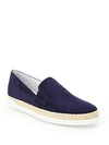 TOD'S Suede Espadrille Slip-On Sneakers