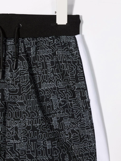 Shop Bosswear All-over Logo Track Shorts In Black