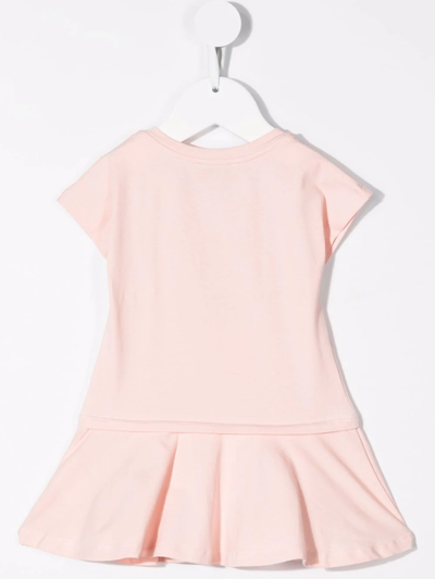 Shop Kenzo Tiger Logo-print T-shirt Dress In Pink