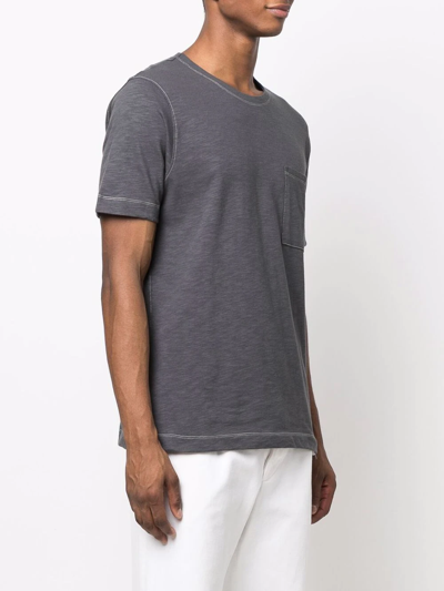 Shop Orlebar Brown Nicolas Contrast-stitch T-shirt In Grey