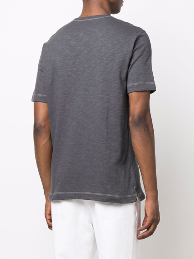 Shop Orlebar Brown Nicolas Contrast-stitch T-shirt In Grey
