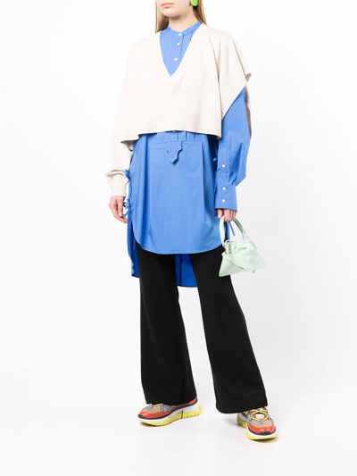 Enföld V-neck Cropped Jumper In Blue