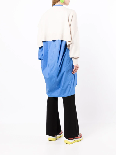 Enföld V-neck Cropped Jumper In Blue