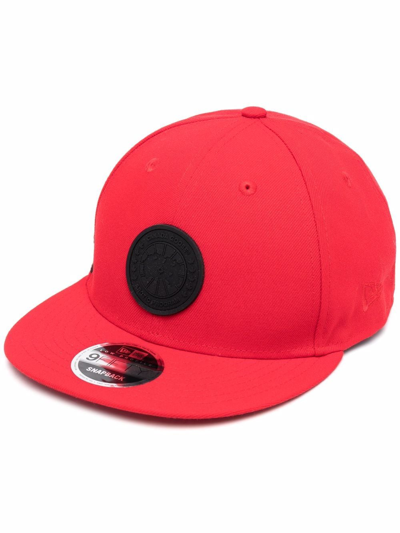 Shop Canada Goose Logo Patch Cap In Red