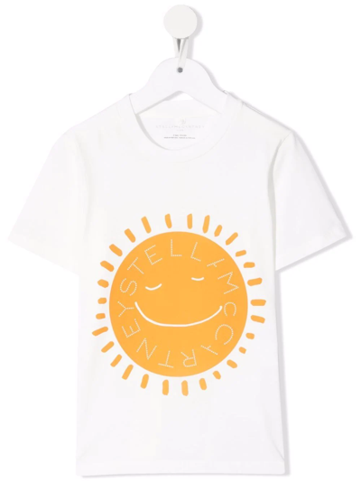 Shop Stella Mccartney Graphic-print Short-sleeved T-shirt In White