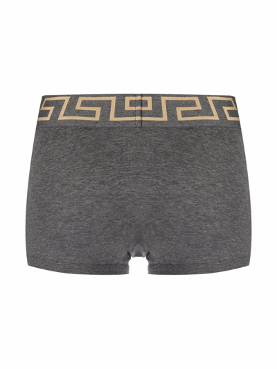 Shop Versace Two Piece Set Logo Boxers In Black