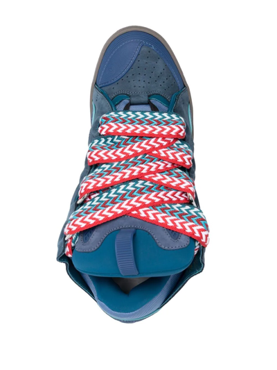 Shop Lanvin Colour-block Sneakers In Blue