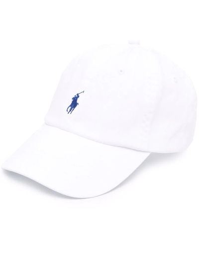 Shop Polo Ralph Lauren Logo-embroidered Cap In Weiss