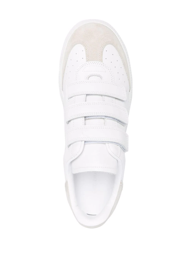 Shop Isabel Marant Contrast-panel Low-top Sneakers In Weiss