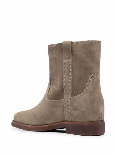 Shop Isabel Marant Susee Low-heel Boots In Nude