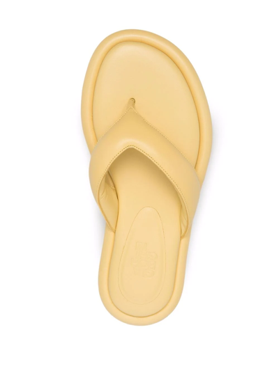 Gia Borghini Gia 5 Puffy Flat Sandals In Yellow