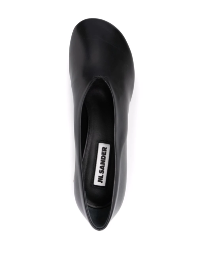 Shop Jil Sander Perspex Block Heel Pumps In Schwarz