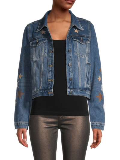 Shop Driftwood Women's Star Denim Jacket In Blue