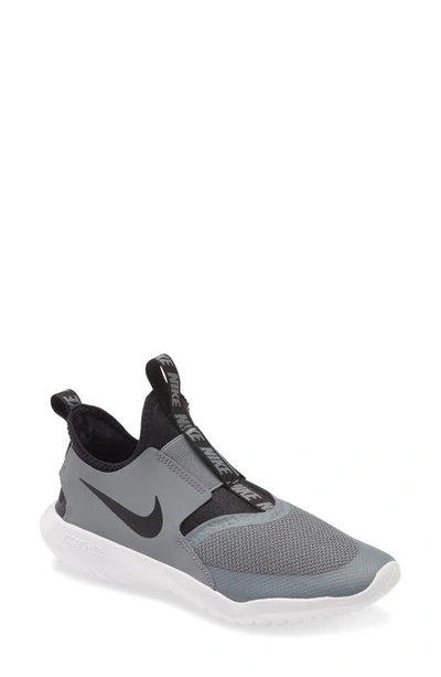 Shop Nike Flex Runner Slip-on Running Shoe In Cool Grey/ Black/ White