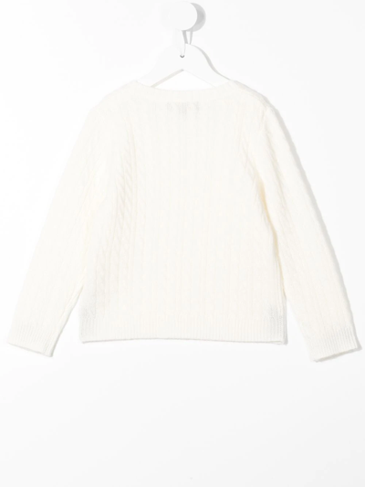 Shop N•peal Knitted Organic Cashmere Jumper In White