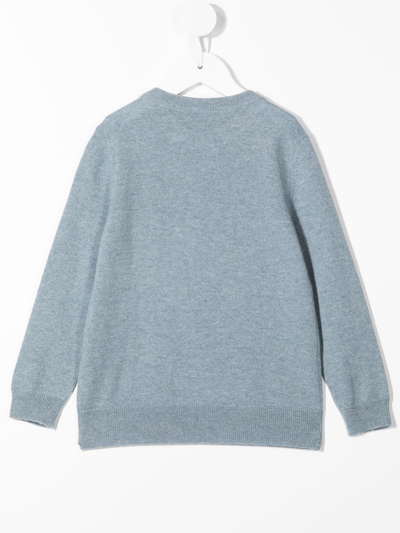 Shop N•peal Organic Cashmere Sweatshirt In Blue