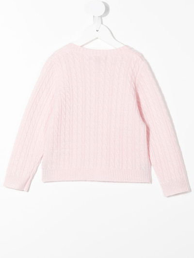 Shop N•peal Knitted Organic Cashmere Jumper In Pink