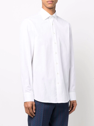 Shop Etro Classic Button-down Shirt In White