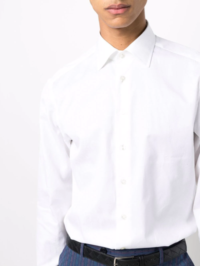 Shop Etro Classic Button-down Shirt In White