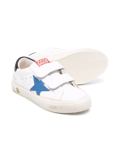 Shop Golden Goose Star-patch Touch-strap Sneaers In White