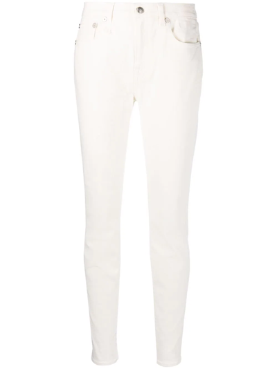 Shop R13 Slim Cut Jeans In White