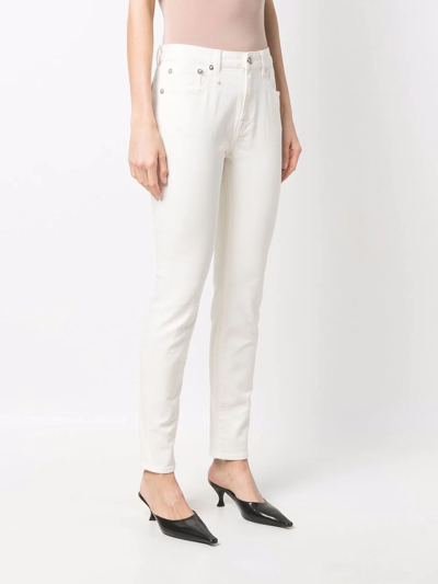 Shop R13 Slim Cut Jeans In White