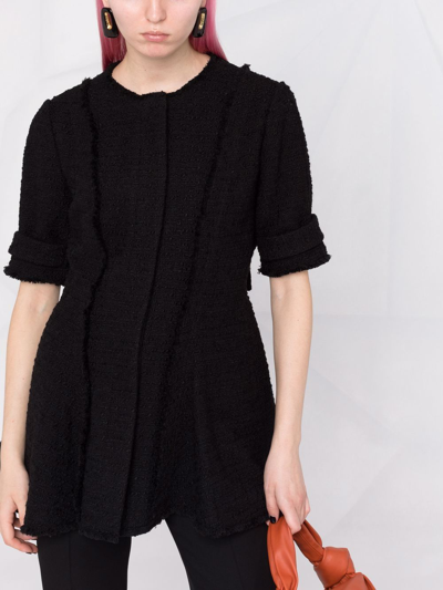 Shop Proenza Schouler Flared Tweed Jacket In Black
