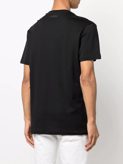 Shop Philipp Plein Chest Logo-print T-shirt In Black