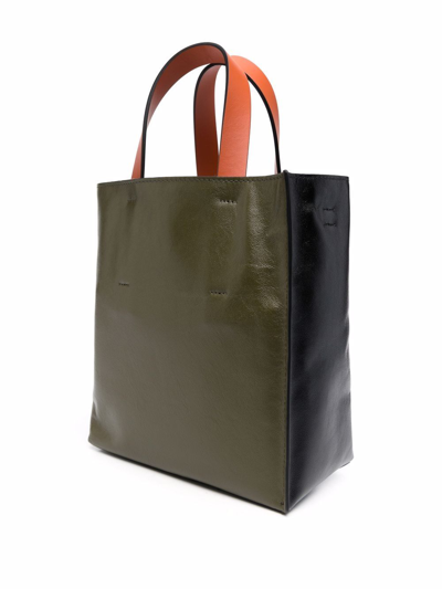 Marni Mini Museo Soft Tote Bag In Black
