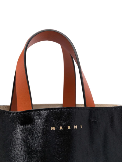 Marni Mini Museo Soft Tote Bag In Black