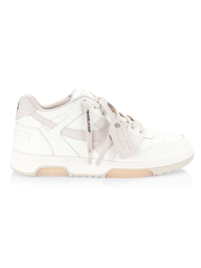 Shop Off-white Men's Out Of Office Lace-up Sneakers In White Beige