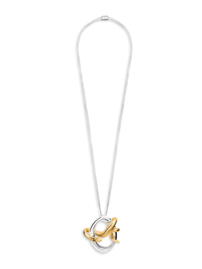 Shop Tane Mexico Women's Animales Sterling Silver & 23k Gold Vermeil Snake Pendant Necklace