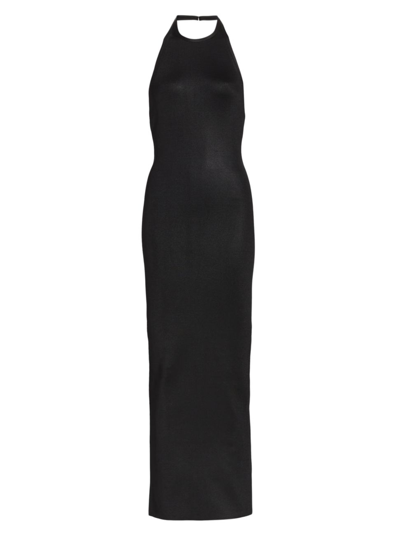 Shop Alexander Wang Halter Midi Dress In Black