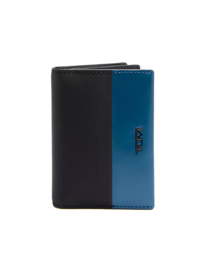 Shop Tumi Men's Nassau Slg Gusseted Card Case In Turquoise Black