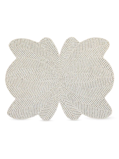Shop Nomi K Abstract Hand-beaded Placemat In White