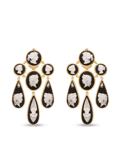 Shop Cameo & Beyond Profile Of Women In Ancient Rome Earrings In Gold