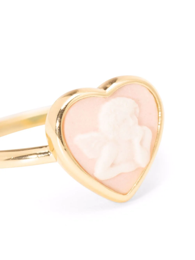Shop Cameo & Beyond Cherub Heart Ring In Gold