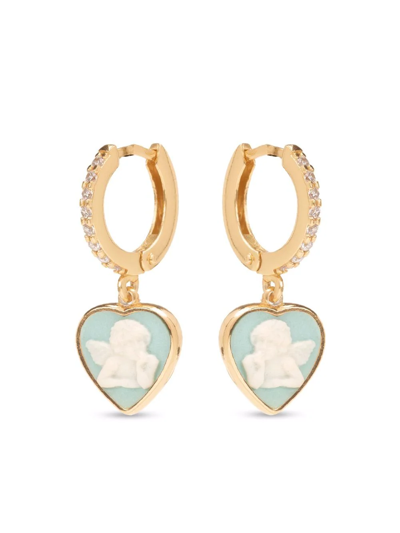 Shop Cameo & Beyond Cherubs Gildina Earrings In Gold