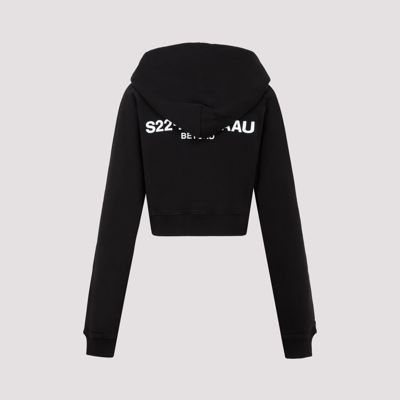 Shop Alyx 1017  9sm  Logo Cotton Cropped Sweatshirt In Black