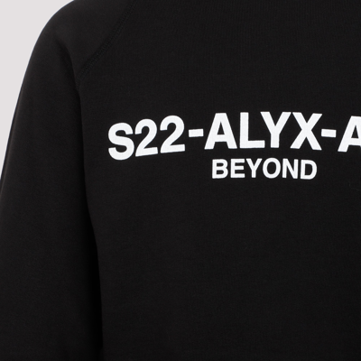 Shop Alyx 1017  9sm  Logo Cotton Cropped Sweatshirt In Black