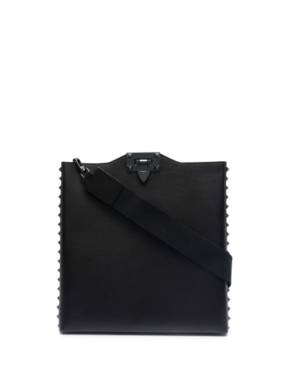Shop Valentino Rockstud Alcove Shoulder Bag In Schwarz