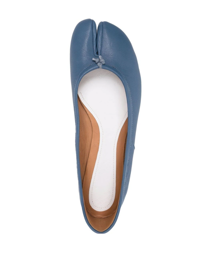 Shop Maison Margiela Tabi Ballerina Shoes In Blue